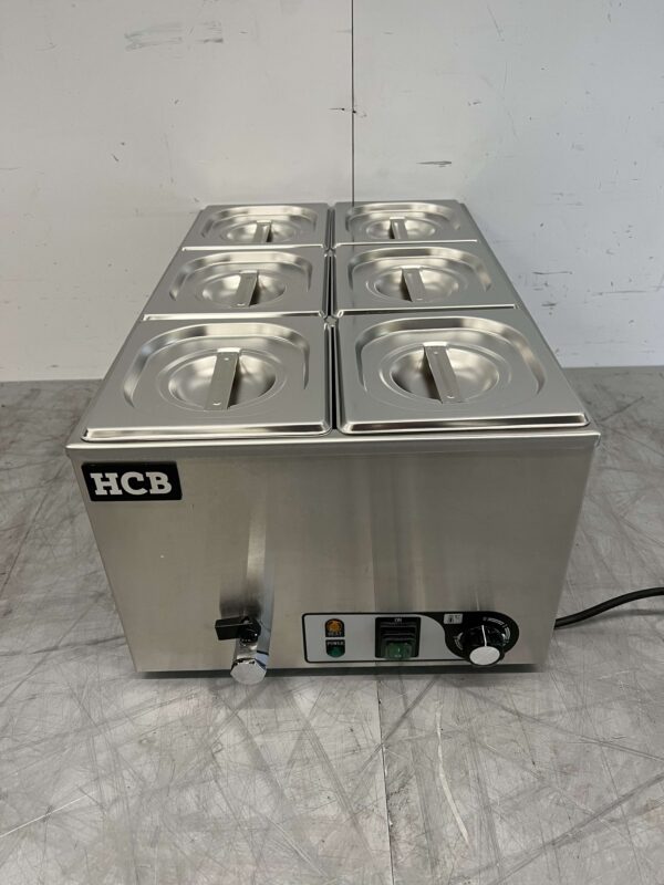 Stainless steel Bain marie 6 x 1/6 GN 230V Horeca