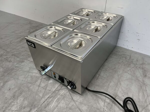 Stainless steel Bain marie 6 x 1/6 GN 230V Horeca - Image 2