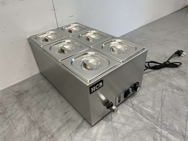 Stainless steel Bain marie 6 x 1/6 GN 230V Horeca - Image 3