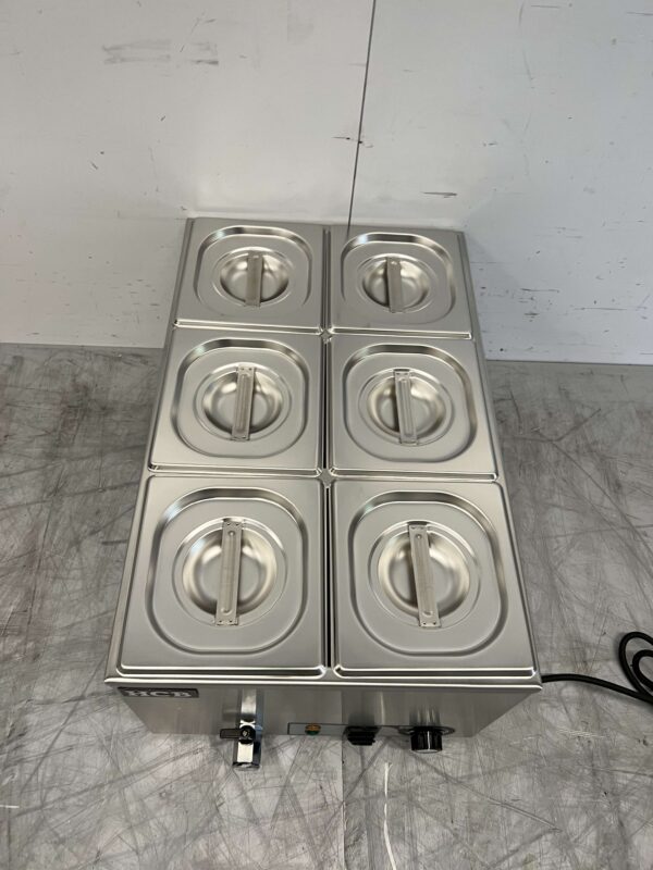 Stainless steel Bain marie 6 x 1/6 GN 230V Horeca - Image 4