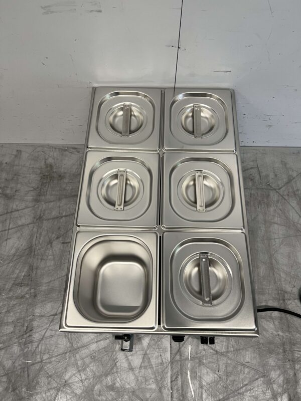 Stainless steel Bain marie 6 x 1/6 GN 230V Horeca - Image 5