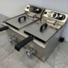 Stainless steel Double Fryer Fryer Drain Tap 2 x 10 liters 2 x 230V Horeca - Image 2