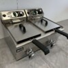Stainless steel Double Fryer Fryer Drain Tap 2 x 10 liters 2 x 230V Horeca - Image 3