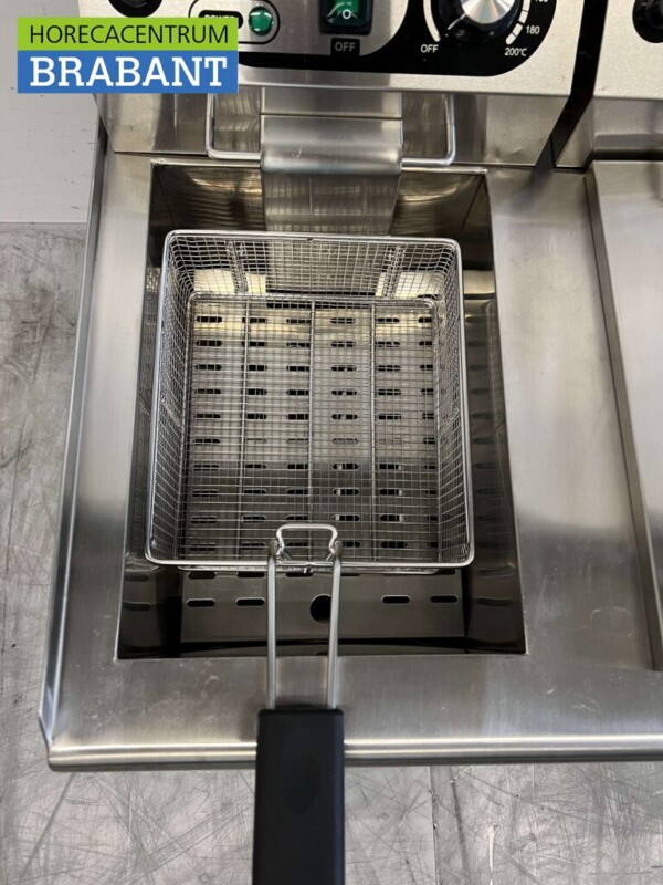 Stainless steel Double Fryer Fryer Drain Tap 2 x 10 liters 2 x 230V Horeca - Image 6