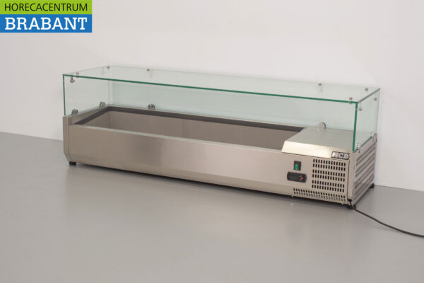Stainless steel HCB Top mounted display case Top mounted refrigerated display case saladière 6 x 1/3 140 cm Horeca - Image 2