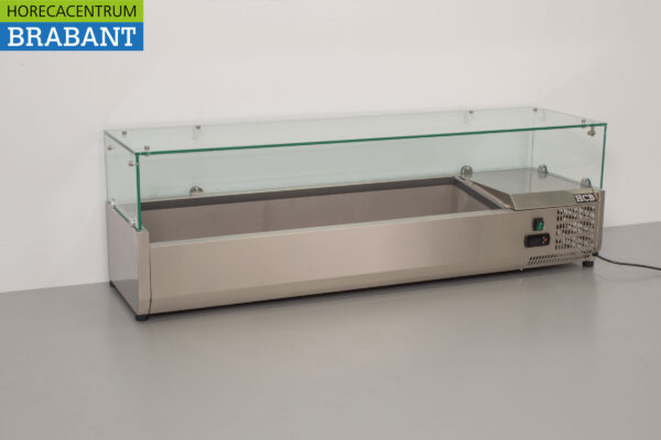 Stainless steel HCB Top mounted display case Top mounted refrigerated display case saladière 6 x 1/3 140 cm Horeca - Image 3