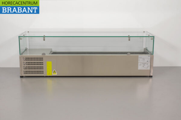 Stainless steel HCB Top mounted display case Top mounted refrigerated display case saladière 6 x 1/3 140 cm Horeca - Image 8