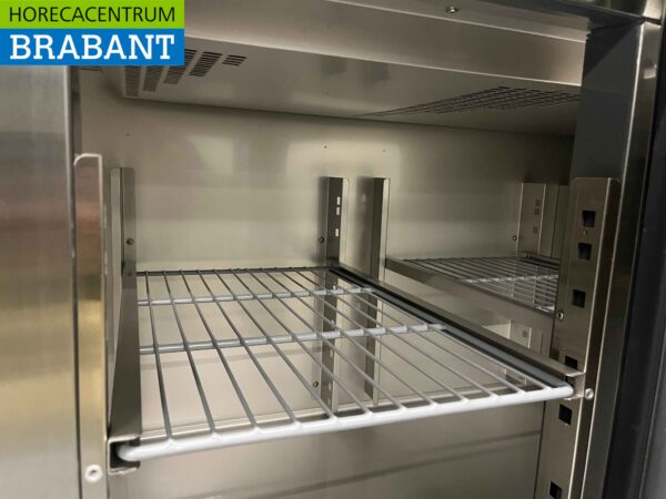 Stainless steel Refrigerated Workbench 4 doors 223 cm 230V Catering - Image 5