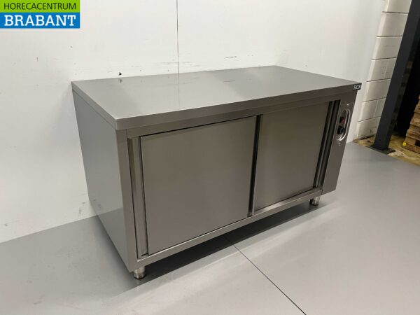 Stainless steel warming cabinet Plate warming cabinet 2 sliding doors Premium-line 140 cm Horeca - Image 2