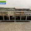 Stainless steel Baking line Pasta cooker, ceramic stove and gas stove 240 cm Horeca