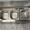 Stainless steel GN tray holder with lid 3 x 1/6 gastronorm GN 54,5 cm Horeca - Image 5