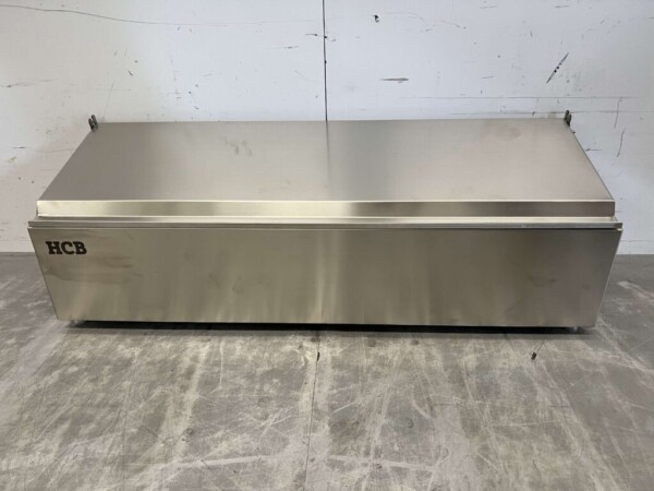 Stainless steel GN tray holder with lid 4 x 1/6 gastronorm GN 72 cm Horeca