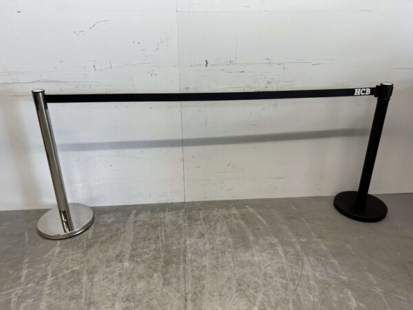 Barrier post Barrier strap silver with pull strap 200 cm Hospitality - Image 2