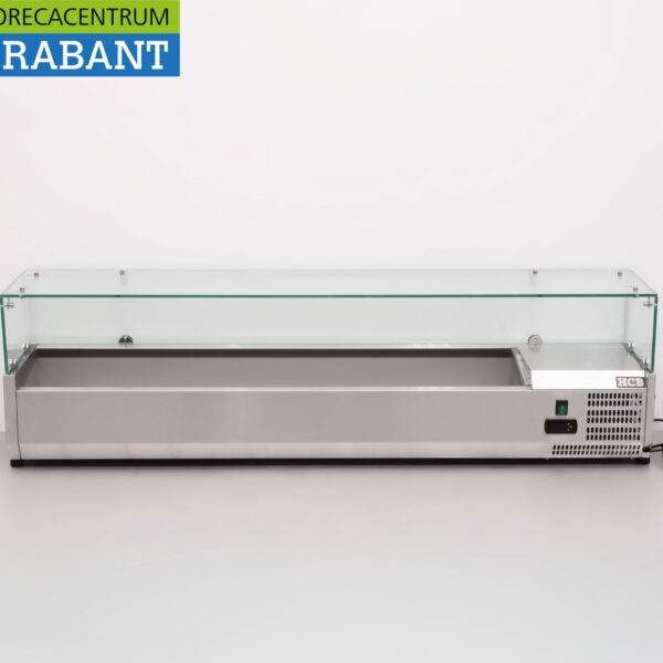 HCB stainless steel Top-up display case Top-up refrigerated display case saladière 8 x 1/4 GN 160 cm Horeca
