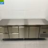 Stainless steel HCB Refrigerated Workbench 2 doors and 4 drawers 223 cm 230V Horeca