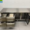 Stainless steel HCB Refrigerated Workbench 2 doors and 4 drawers 223 cm 230V Horeca - Image 4