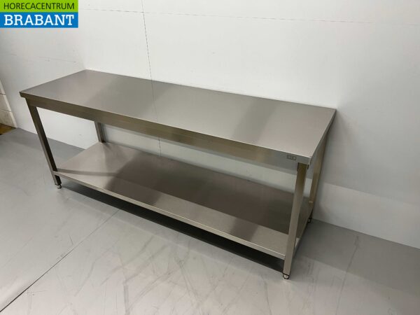 Stainless Steel Work Table Basic-line 200 x 60 x 85 cm Catering - Image 2