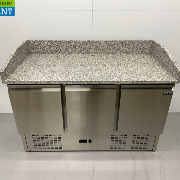 Stainless steel HCB Pizza Workbench Pizza Table Saladette 140 cm 230V Horeca