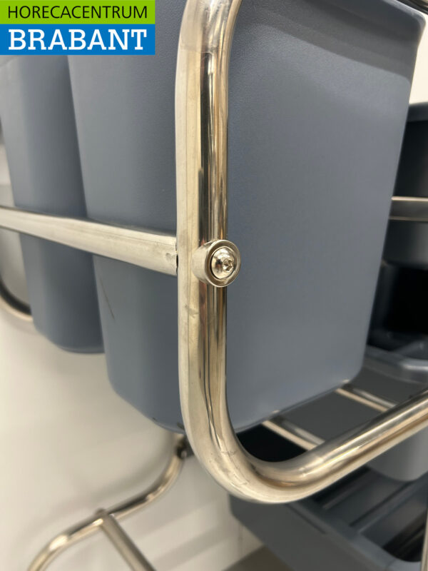 HCB stainless steel Clearance trolley clearance trolley including 5 bins 96 cm Catering - Image 5
