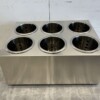 Stainless steel Cutlery container Cutlery dispensing unit, including six stainless steel cups Catering