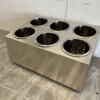 Stainless steel Cutlery container Cutlery dispensing unit, including six stainless steel cups Catering - Image 2