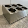 Stainless steel Cutlery container Cutlery dispensing unit, including six stainless steel cups Catering - Image 3