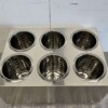 Stainless steel Cutlery container Cutlery dispensing unit, including six stainless steel cups Catering - Image 4
