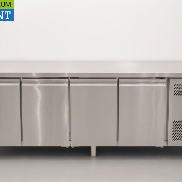 Stainless steel Freezer workbench 4 doors 1/1 gastronorm 223 cm Catering