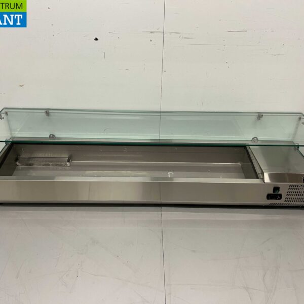 HCB stainless steel Top-up display case Top-up refrigerated display case saladière 8 x 1/3 GN 180 cm Horeca