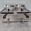 Stainless steel Double Fryer Fryer 2 x 16 liters 400V Catering