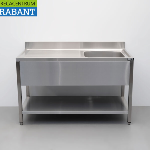HCB stainless steel sink sink Welded model Premium-line 140 cm Horeca