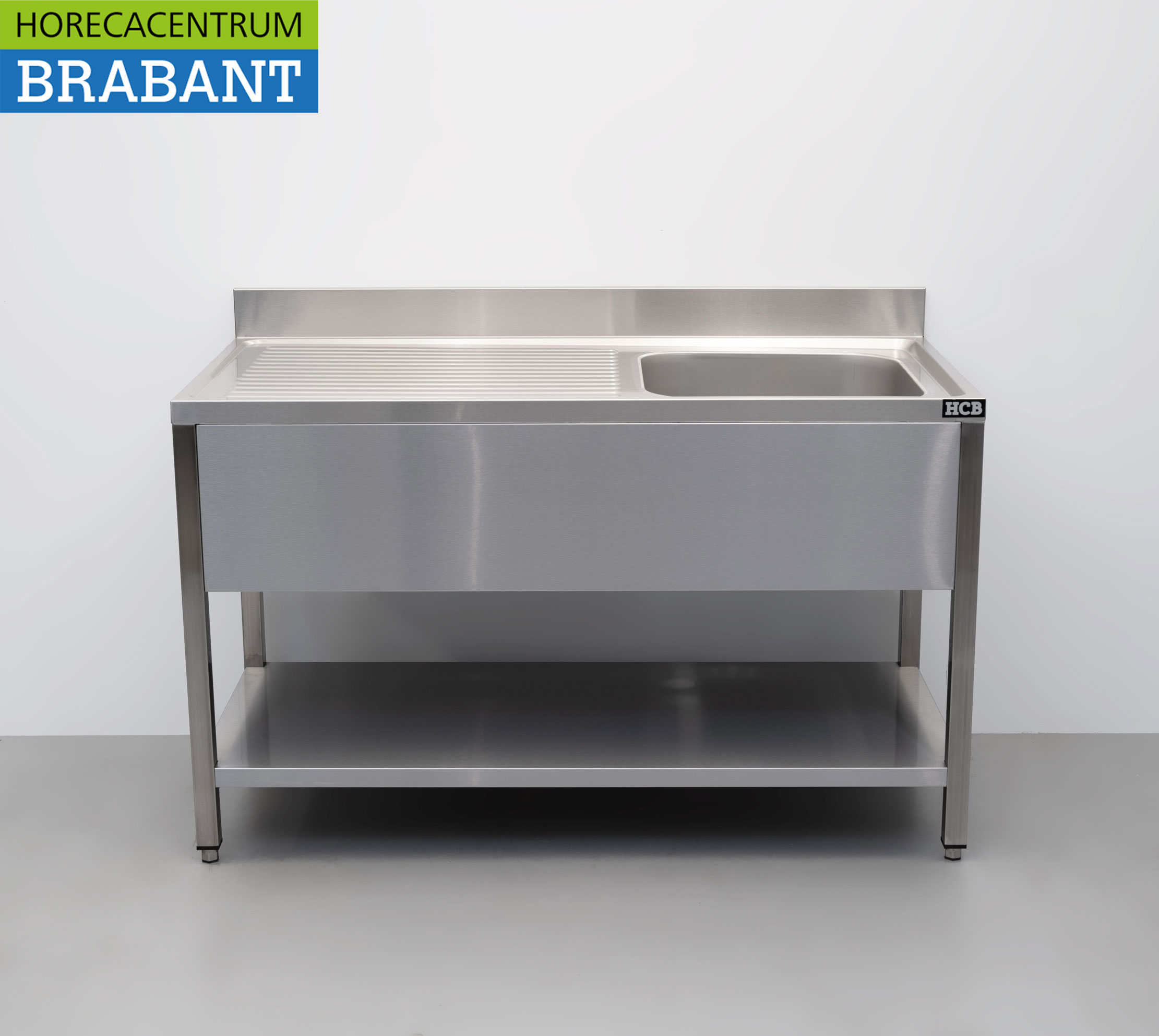 HCB stainless steel sink sink Welded model Premium-line 140 cm Horeca