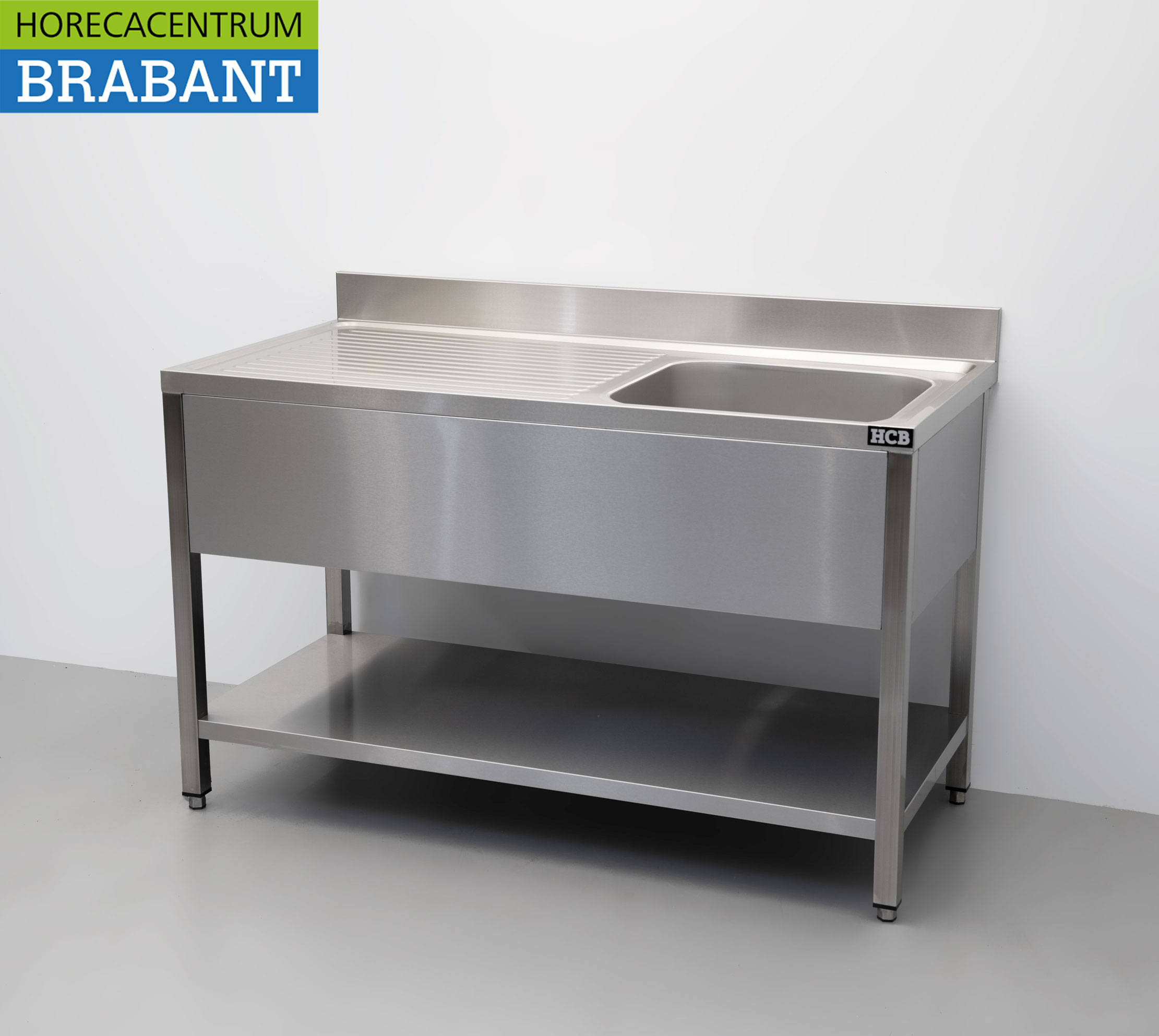 HCB stainless steel sink sink Welded model Premium-line 140 cm Horeca - Image 2