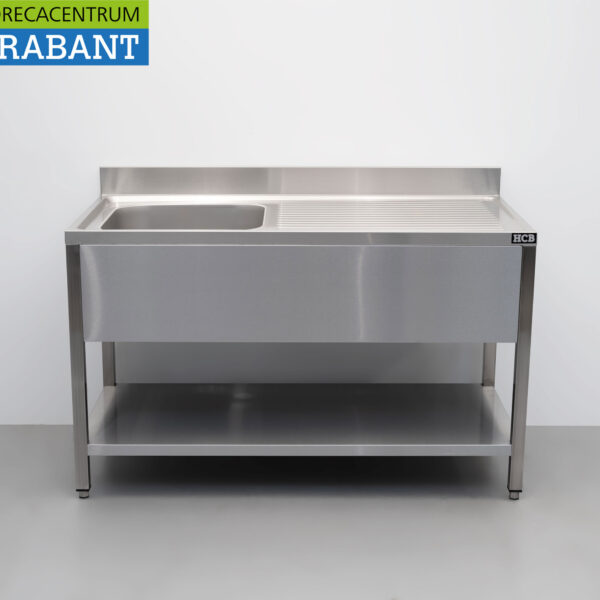 HCB stainless steel sink Premium-line Welded model 140 cm Hospitality
