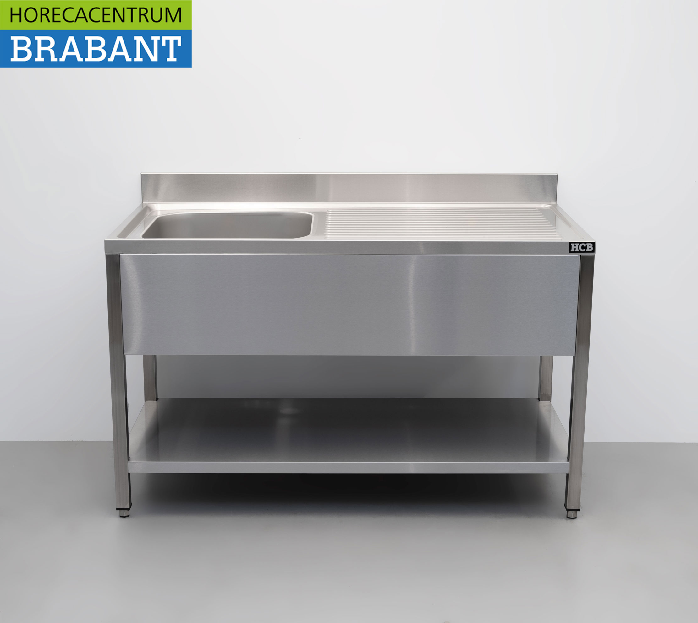 HCB stainless steel sink Premium-line Welded model 140 cm Hospitality