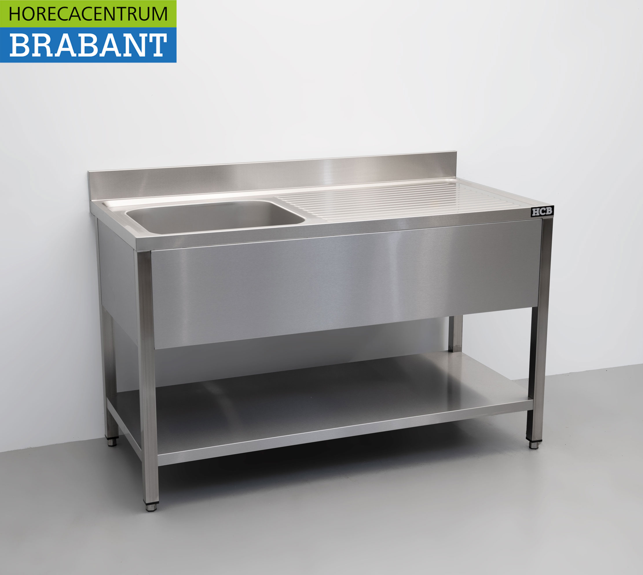 HCB stainless steel sink Premium-line Welded model 140 cm Hospitality - Image 2