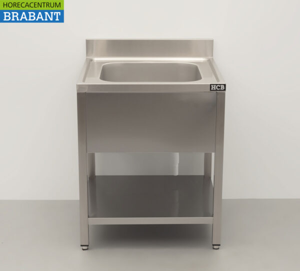 Stainless steel Sink Table Sink Premium-line 70 x 70 cm Welded model Catering