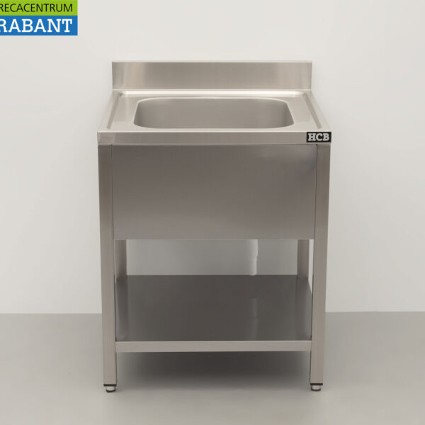 Stainless steel Sink Table Sink Premium-line 70 x 70 cm Welded model Catering