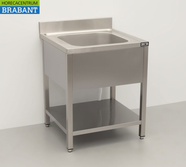 Stainless steel Sink Table Sink Premium-line 70 x 70 cm Welded model Catering - Image 3