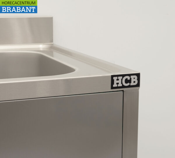 Stainless steel Sink Table Sink Premium-line 70 x 70 cm Welded model Catering - Image 5