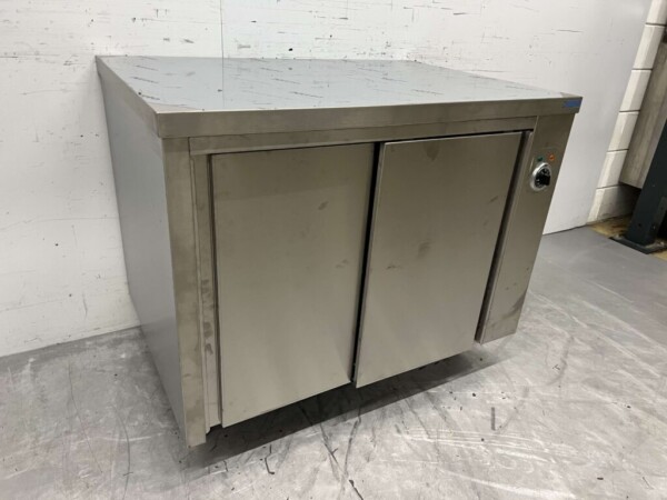 Saro stainless steel Shelf warming cabinet Wall cabinet Plate warming cabinet 2 sliding doors 100 cm Horeca - Image 3