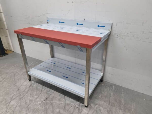 Stainless steel Polyethylene PE Cutting Table Worktable 120 cm Catering Butchery - Image 2