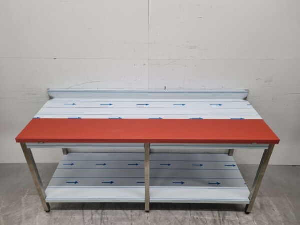 Stainless steel Polyethylene PE Cutting Table Work Table 200 cm Catering Butchery - Image 5