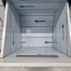 Stainless Steel Work Cabinet Cabinet Work Table 2 folding doors, 3 drawers and waste bin 160 cm Catering - Image 5
