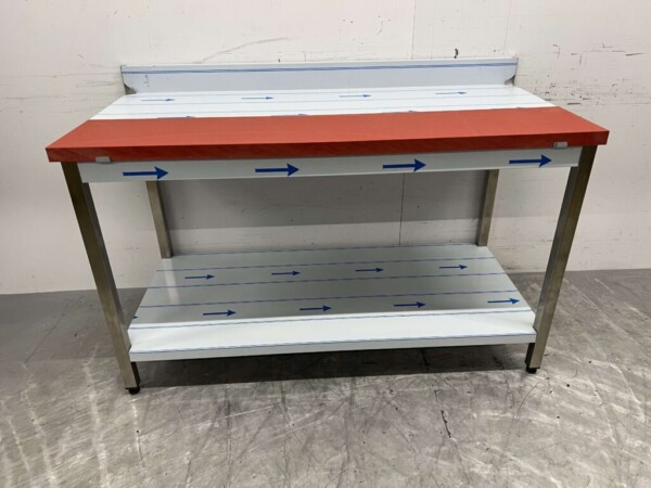 Stainless steel Polyethylene PE Cutting Table Work Table 150 cm Catering Butchery
