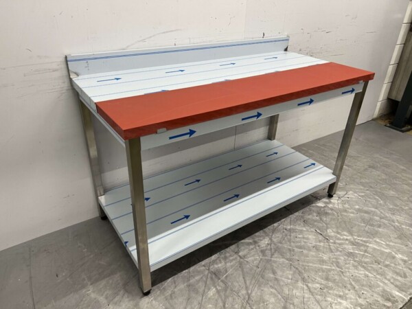 Stainless steel Polyethylene PE Cutting Table Work Table 150 cm Catering Butchery - Image 2