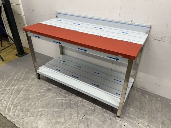 Stainless steel Polyethylene PE Cutting Table Work Table 150 cm Catering Butchery - Image 3