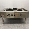 Stainless steel Nayati wok table wok stove 3 burners 150 cm Propane gas Catering