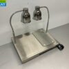 Stainless steel Scholl Shelf with double buffet lamp Heat lamp 230V Catering - Image 2