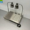 Stainless steel Scholl Shelf with double buffet lamp Heat lamp 230V Catering - Image 3